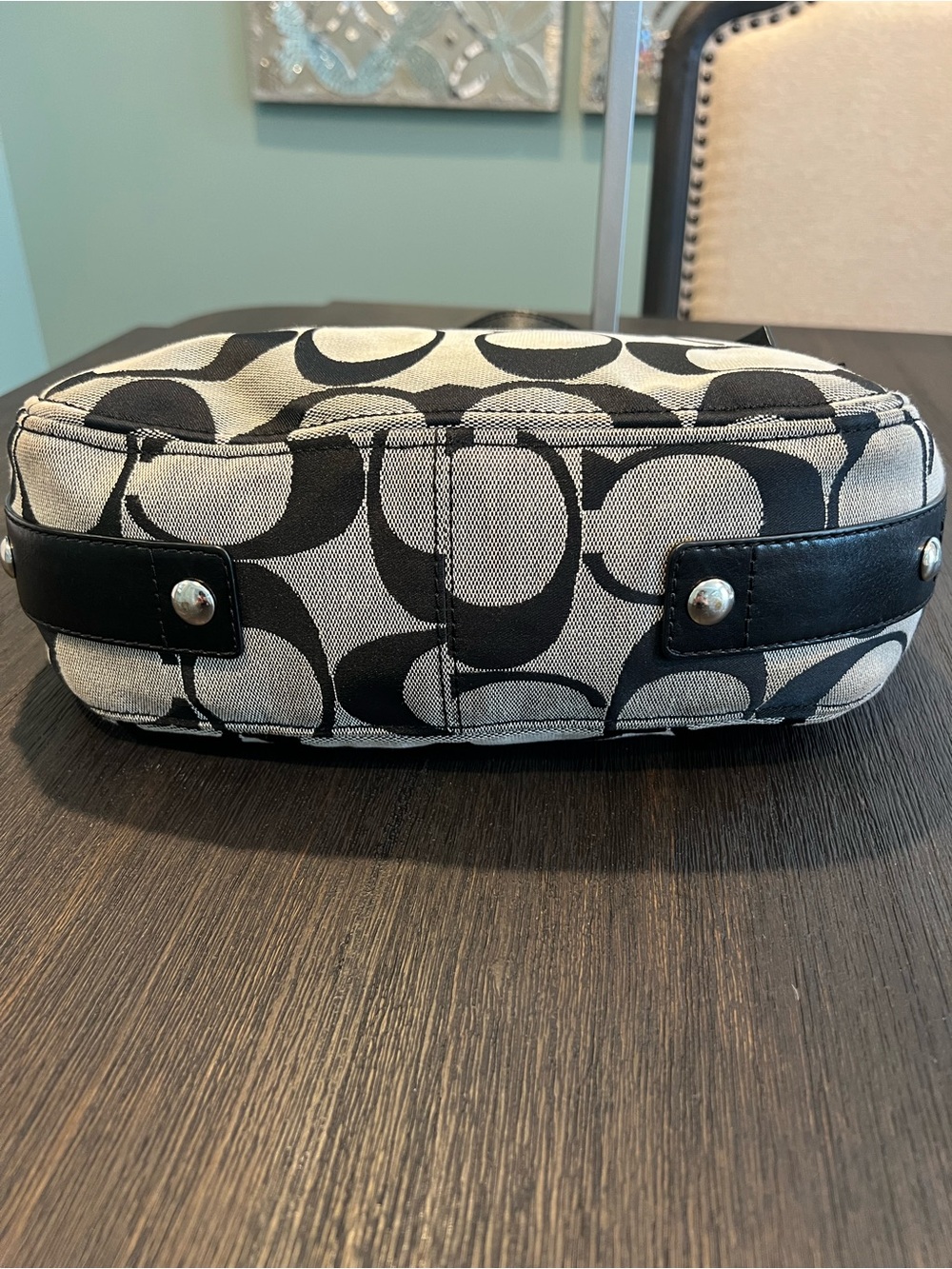 Coach Black & Grey Signature Zoe - Picture 3 of 16